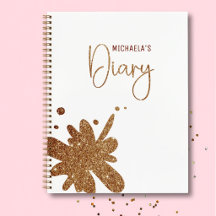 Mooie gouden glinster spat Girl dagboek notitieboe