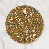 Mooie gouden glitter dertien verjaardag bedankjes labels (Achterkant)