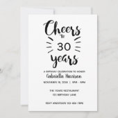 Mooie Gouden Glitter Hoera voor 30 Jaar Kaart (Voorkant)