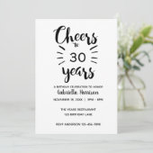 Mooie Gouden Glitter Hoera voor 30 Jaar Kaart (Staand voorkant)