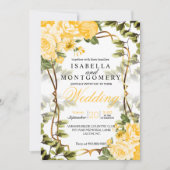 Mooie gouden gouden Floral Kaart (Voorkant)