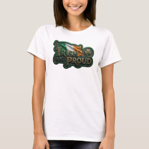 Mooie Gouden IERS EN TROTS Statement T-shirt