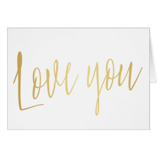 Mooie gouden kalligrafie "Love you"