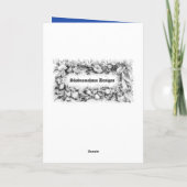 Mooie gouden kerstballen met blauwe Bow Feestdagen Kaart (Achterkant)