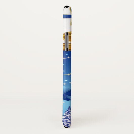 Mooie gouden kerstballetjes met blauwe poot Case-Mate iPhone case (Achterkant / rechts)