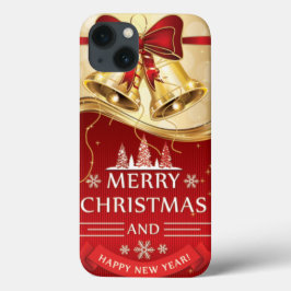 Mooie gouden kerstballetjes met rode boe Case-Mate iPhone case