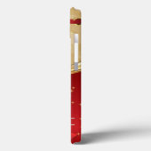 Mooie gouden kerstballetjes met rode boe Case-Mate iPhone case (Achterkant / Links)