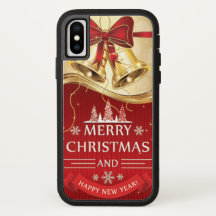 Mooie gouden kerstballetjes met rode boe