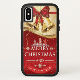 Mooie gouden kerstballetjes met rode boe Case-Mate iPhone case