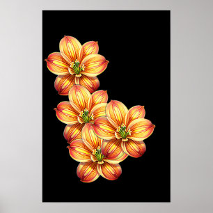Mooie Gouden Lelie Poster
