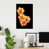 Mooie Gouden Lelie Poster (Thuiskantoor)