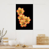 Mooie Gouden Lelie Poster (Keuken)