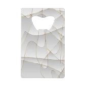 Mooie gouden lijnen creditkaart flessenopener (Voorkant)