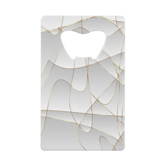 Mooie gouden lijnen creditkaart flessenopener (Voorkant)