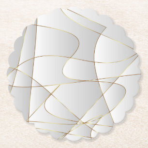 Mooie gouden lijnen kartonnen onderzetters