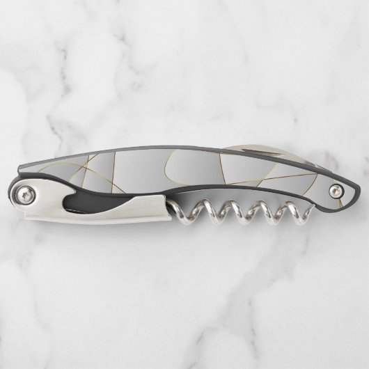 Mooie gouden lijnen kurkentrekker (Voorkant)