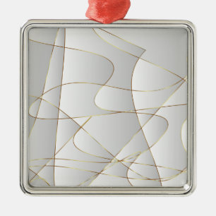 Mooie gouden lijnen metalen ornament