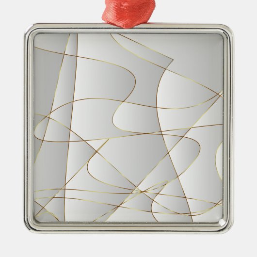 Mooie gouden lijnen metalen ornament (Voorkant)