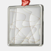 Mooie gouden lijnen metalen ornament (Links)