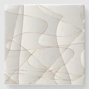 Mooie gouden lijnen stenen onderzetter