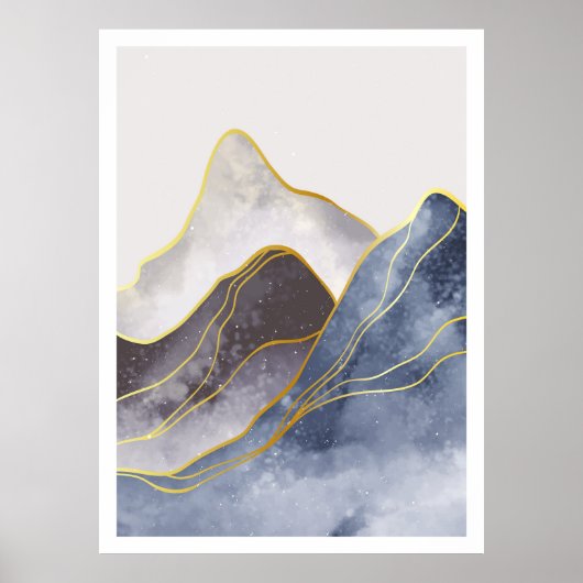 Mooie gouden lijnkunst poster (Voorkant)