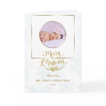 Mooie gouden lijst mijn eerste kerst baby foto