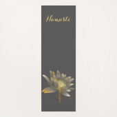Mooie gouden Lotus Bloem Illustratie Grijs Yogamat (Voorkant)