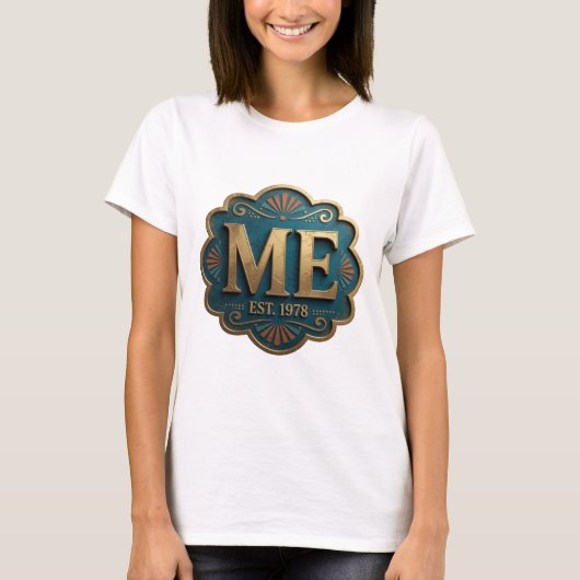 Mooie Gouden ME EST 1978 Statement Ontwerp T-shirt (Voorkant)