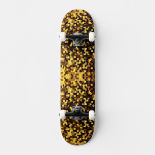 Mooie gouden mozaïekpatroon persoonlijk skateboard