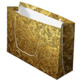 Mooie gouden patroon grote cadeautas (Voorkant Gekanteld)