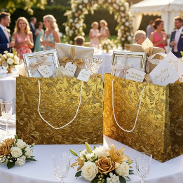 Mooie gouden patroon grote cadeautas