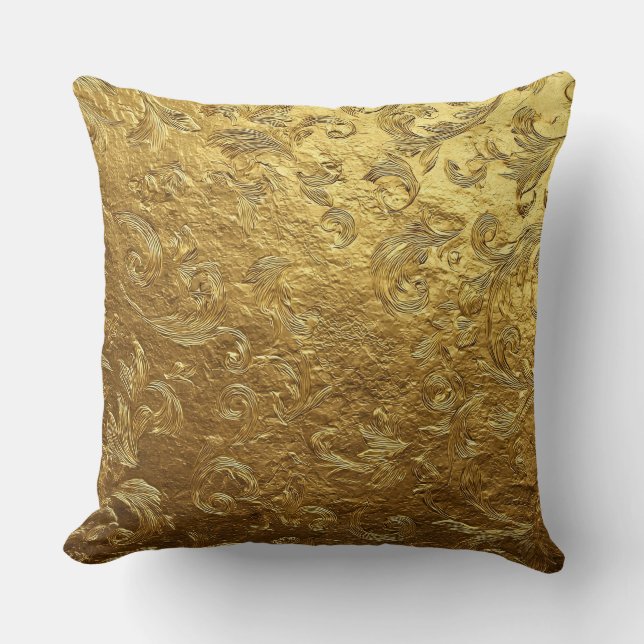 Mooie gouden patroon kussen (Voorkant)