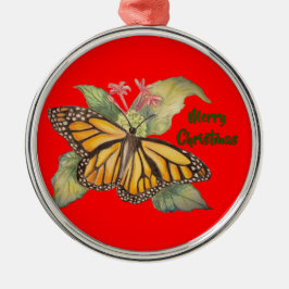 Mooie gouden patrouillavlinder metalen ornament