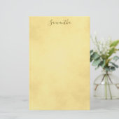 Mooie Gouden Perkament Briefpapier (Staand voorkant)