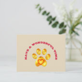 Mooie Gouden Poot Groet Briefkaart (Staand voorkant)