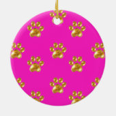 Mooie gouden poten keramisch ornament (Achterkant)