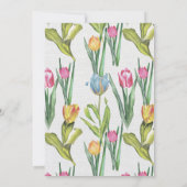 Mooie gouden rastereieren Tulpen Kaart (Achterkant)