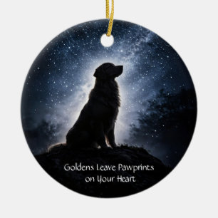 Mooie Gouden Retriever Sterrennacht Vakantie Keramisch Ornament