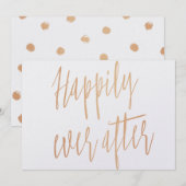 Mooie gouden roos "Gelukkig ooit daarna" (Voorkant / Achterkant)