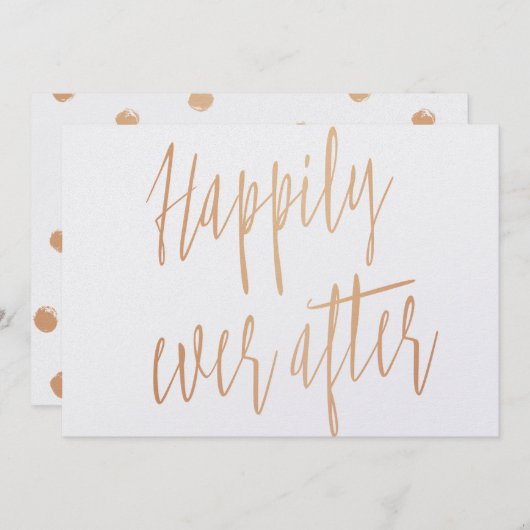 Mooie gouden roos "Gelukkig ooit daarna" (Voorkant / Achterkant)