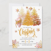 Mooie gouden roze kerstfeestrondjes kaart (Voorkant)