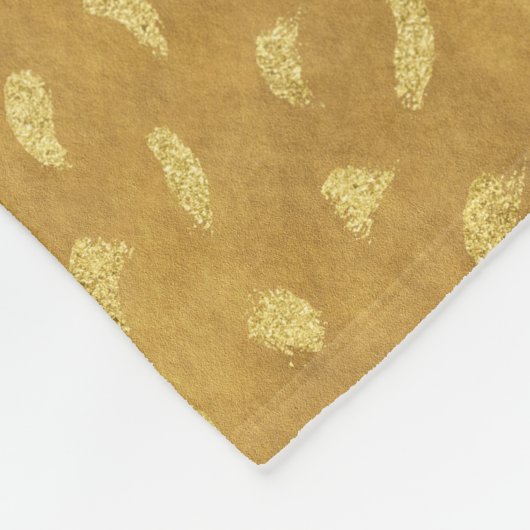 Mooie Gouden Samenvatting Glam Fleece Deken (Hoek)