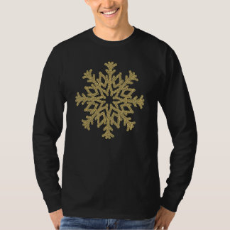 Mooie Gouden Sneeuwvlokken Winter  Voor Vrouwen Ma T-shirt