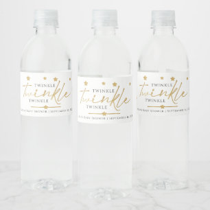 Mooie gouden sterren Twinkle Twinkle cadeautje voo Waterfles Etiket