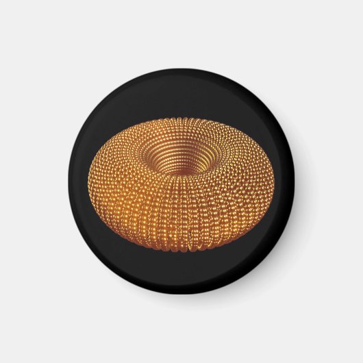 Mooie gouden torus magneet (Voorkant)