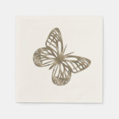 Mooie Gouden Vlinder Servet (Voorkant)
