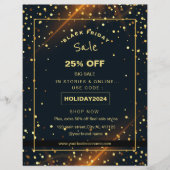 Mooie Gouden Vonken vakantie sale promotie  Flyer (Voorkant)