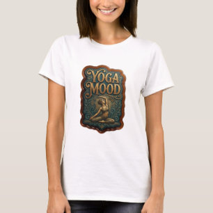 Mooie Gouden YOGA MOOD Statement T-shirt