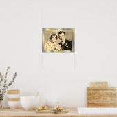 Mooie gouden zilveren grens lijst, aangepaste foto poster (Keuken)