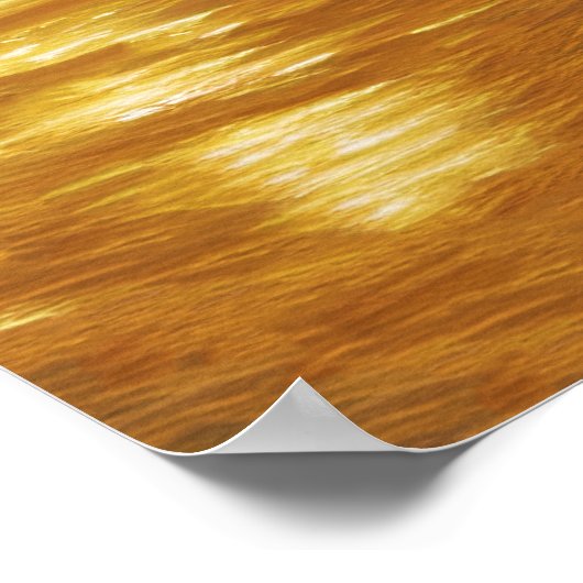 Mooie gouden zonsondergang Ocean Beach Planten Poster (Hoek)